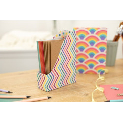 Bloco Papel Scrapbook - Retro Rainbow - Crafter's Companion - 30x30cm