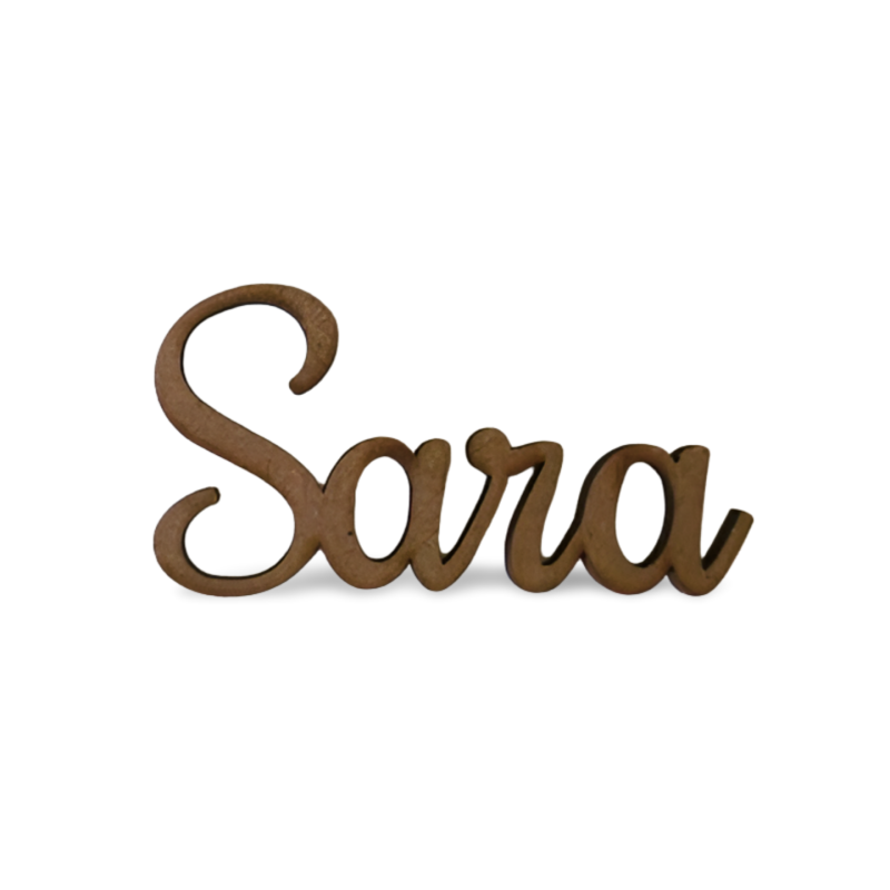 Nome "Sara" - MDF - 3 cm altura