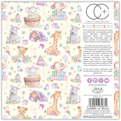 Bloco Papel Scrapbook - Little Ones - Craft Consortium - 15 x 15 cm