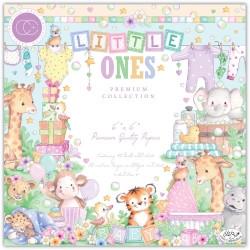 Bloco Papel Scrapbook - Little Ones - Craft Consortium - 15 x 15 cm