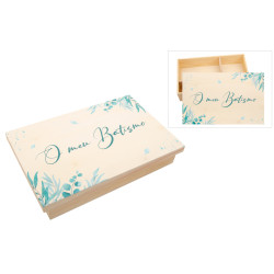 Caixa para Batizado em Pinho - Menino