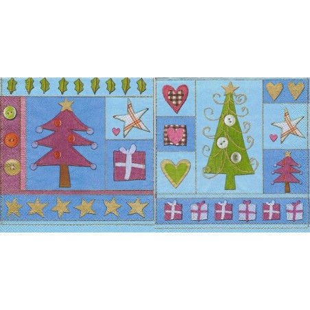 Guardanapo Patchwork Kitsch - blue