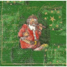 Guardanapo Decorativo para Decoupage - Pai Natal - fundo verde
