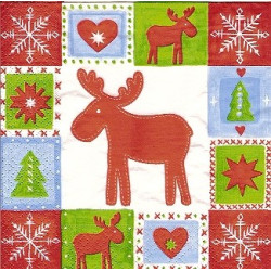Guardanapo Patchwork Reindeer