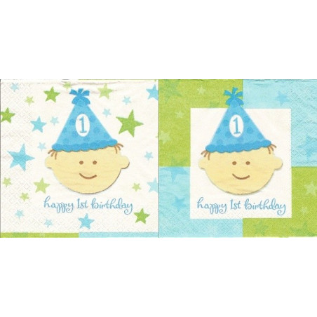 Guardanapo First Birthday Boy