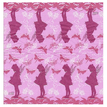 Lenço Decoupage - Fairy pink/lilac