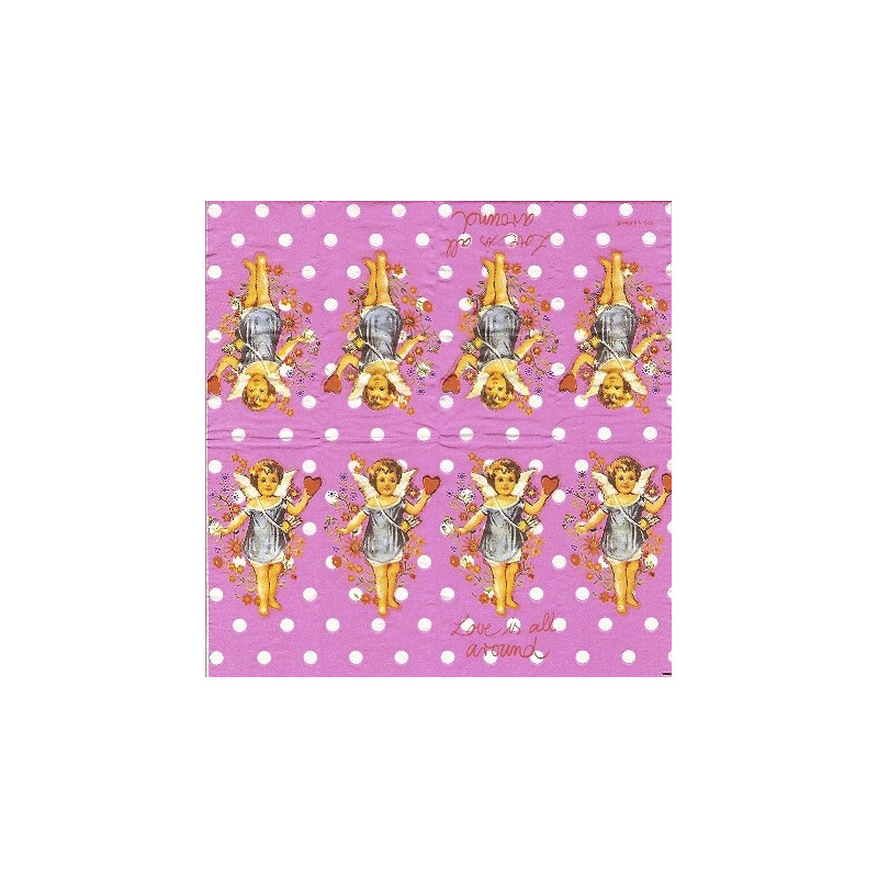 Lenço para Decoupage - Love is All Around rose