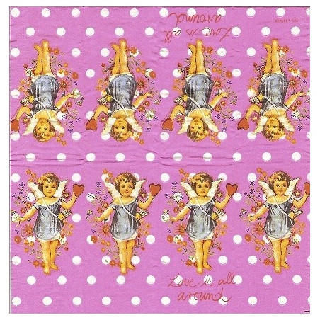 Lenço para Decoupage - Love is All Around rose