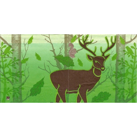Guardanapo para Decoupage - Deer - green