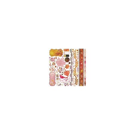 Autocolantes - Basic Grey - Element - Indian Summer - 30 x 30 cm