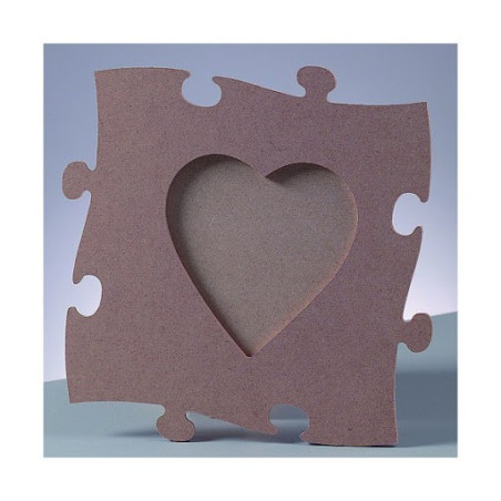 Moldura Puzzle Coração em MDF