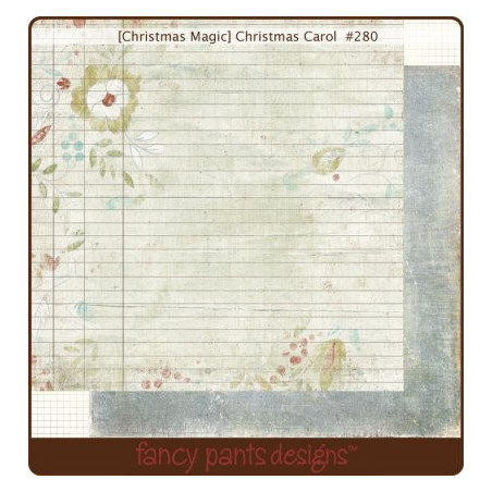 Papel Decorado Scrapbook - Fancy Pants - Christmas Magic - Christmas Carol