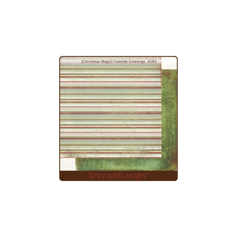 Papel Decorado Scrapbook - Fancy Pants - Christmas Magic - Yuletide Greetings - 30x30 cm
