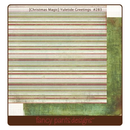 Papel Decorado Scrapbook - Fancy Pants - Christmas Magic - Yuletide Greetings - 30x30 cm