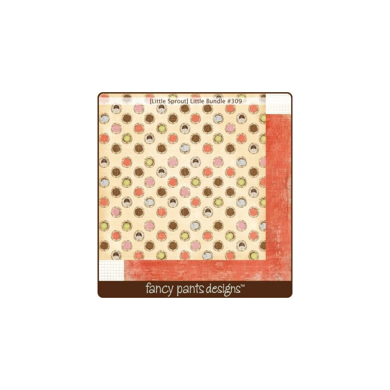 Papel Decorado Scrapbook - Fancy Pants - Little Sprout - Little Bundle - 30x30 cm