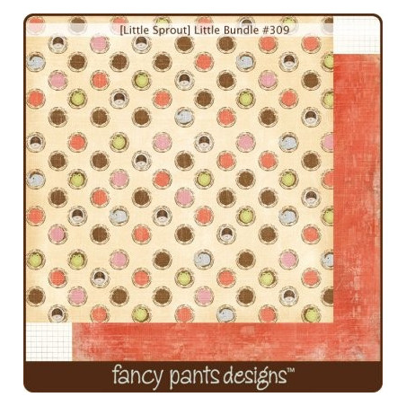 Papel Decorado Scrapbook - Fancy Pants - Little Sprout - Little Bundle - 30x30 cm