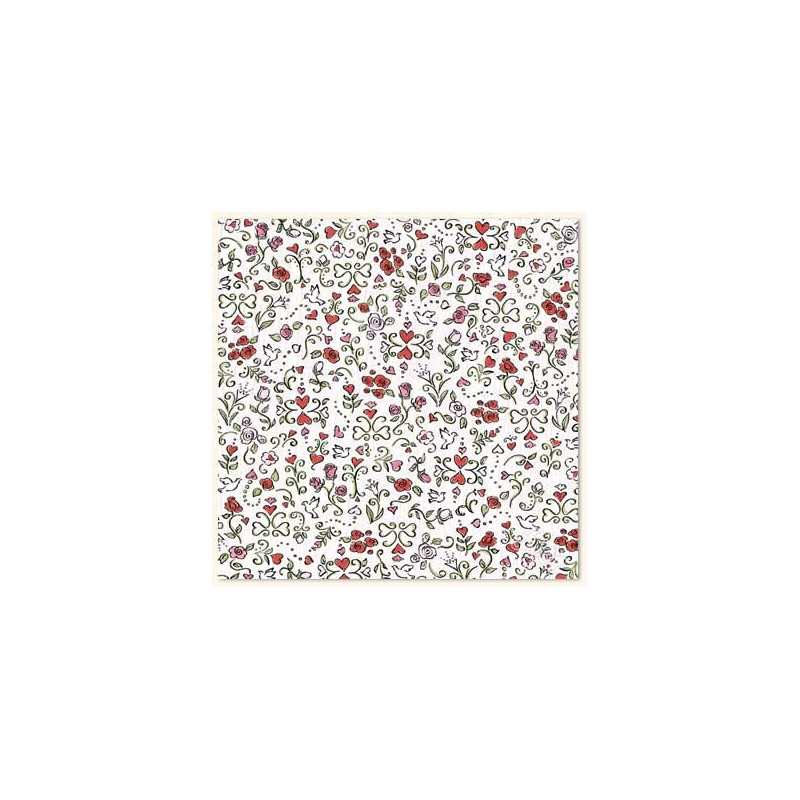 Papel Decorado Scrapbook - Flair Designs - True Love - Love in Bloom - 30x30 cm