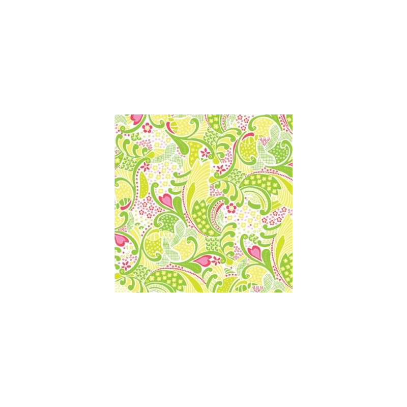 Papel Decorado Scrapbook - K&Company - BRS - Heart Vines Glitter - 30x30 cm