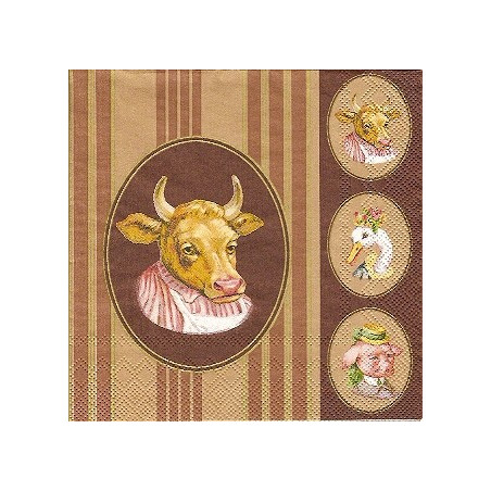 Guardanapo para Decoupage - Quinta Old Time - castanho