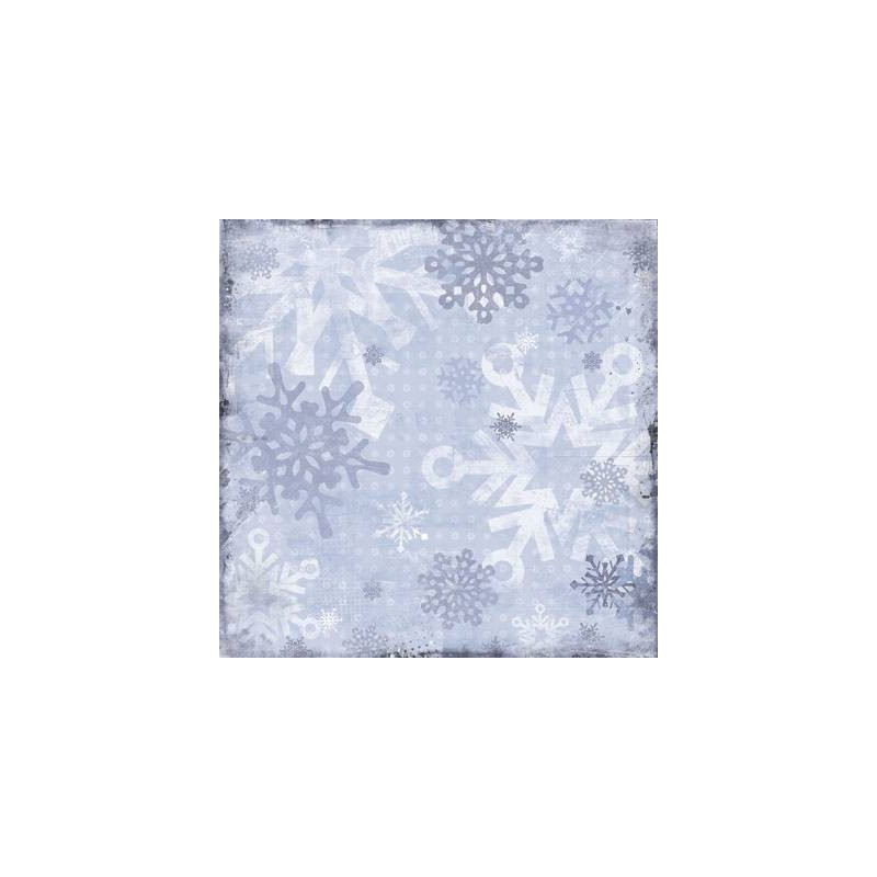Papel Decorado Scrapbook - Karen Foster - Snowflakes - 30x30 cm