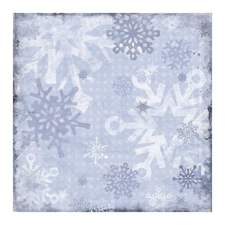 Papel Decorado Scrapbook - Karen Foster - Snowflakes - 30x30 cm