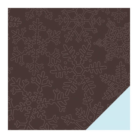 Papel Decorado Scrapbook - KI Memories - Holiday - Alpine Big Flakes - 30x30 cm