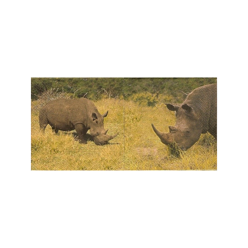 Guardanapo Decorativo para Decoupage - Rinoceronte