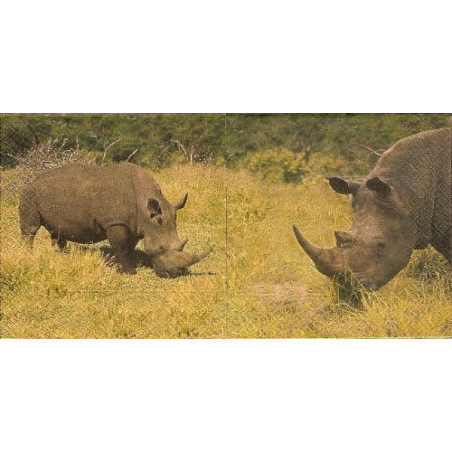 Guardanapo Decorativo para Decoupage - Rinoceronte