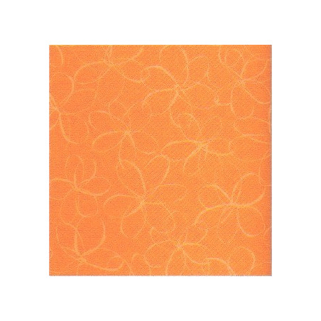 Papel Decorado Scrapbook - Rob and Bob - Orange Scribble Floral - 30x30 cm
