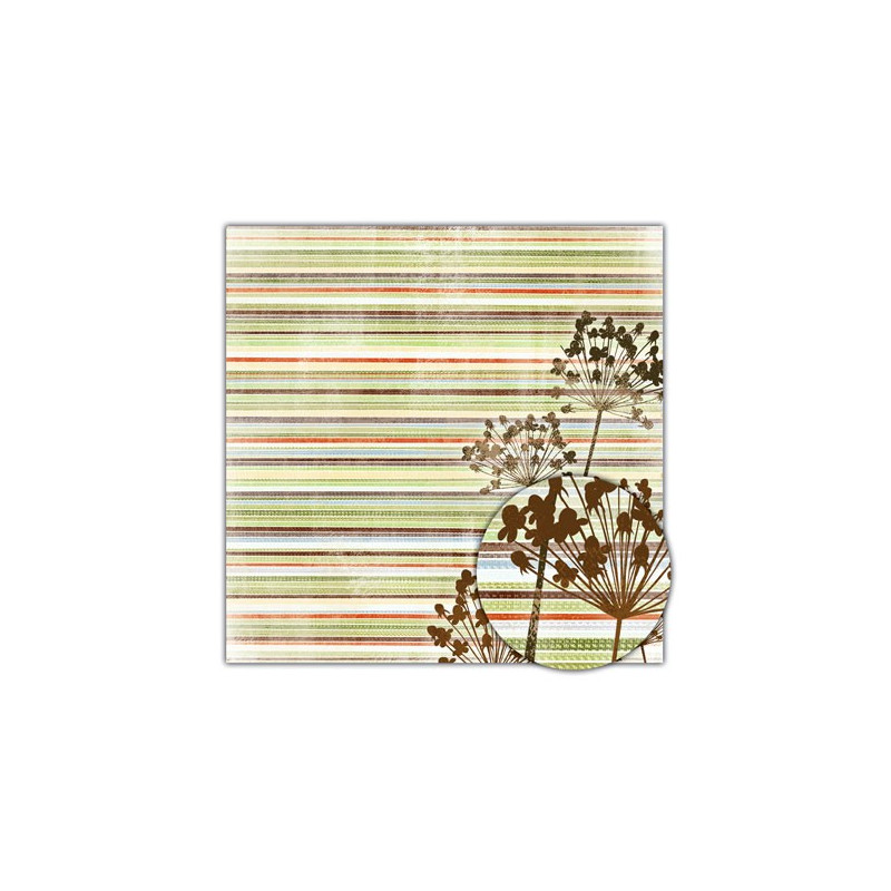 Papel Decorado Scrapbook - Sassafras - Dreamy - Crush - 30x30 cm