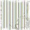 Papel Decorado Scrapbook - Urban Lily - Baby Lily - Denim Stripe - 30x30 cm