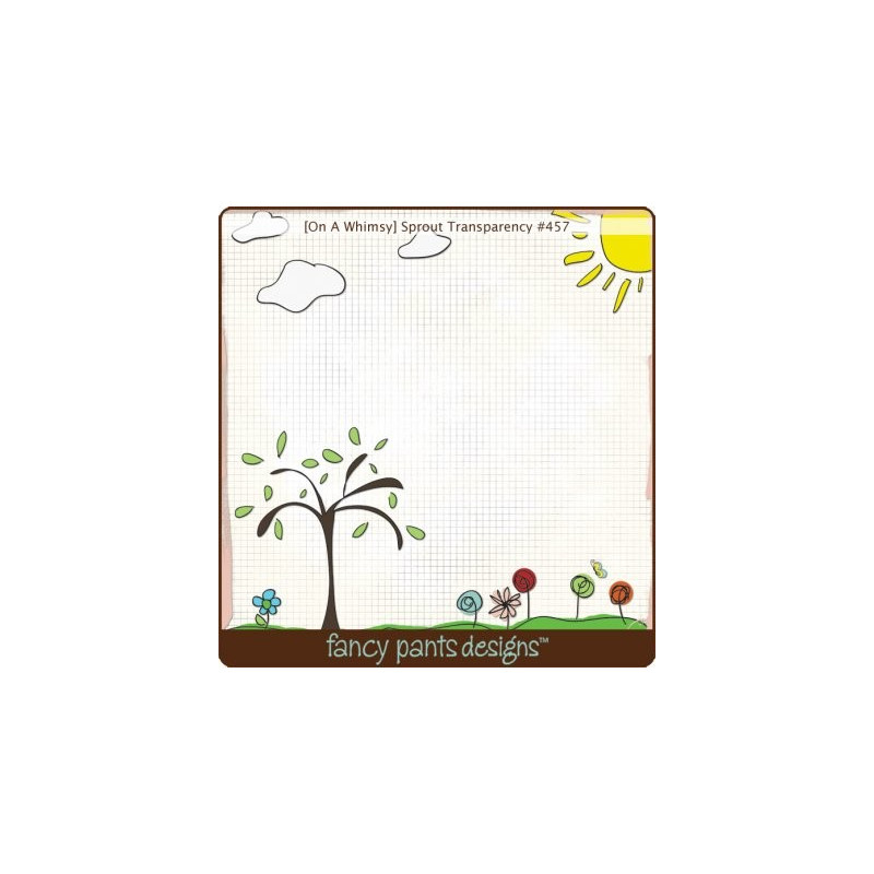 Acetato - Fancy Pants - On a Whimsy - Sprout - 30 x 30 cm
