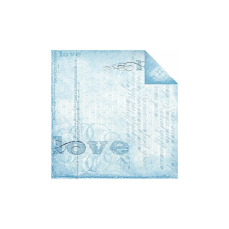 Papel Decorado Scrapbook - Amore - Around the Block - 30x30 cm