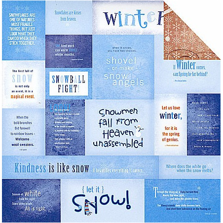 Papel Decorado Scrapbook - Around the Block - Let It Snow - 30x30 cm