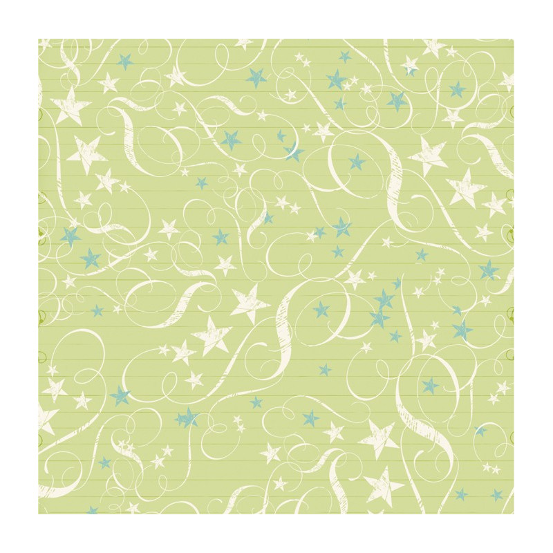 Papel Decorado Scrapbook - Autumn Leaves - A Rhonna Christmas - Glittery Ribbons - 30x30 cm
