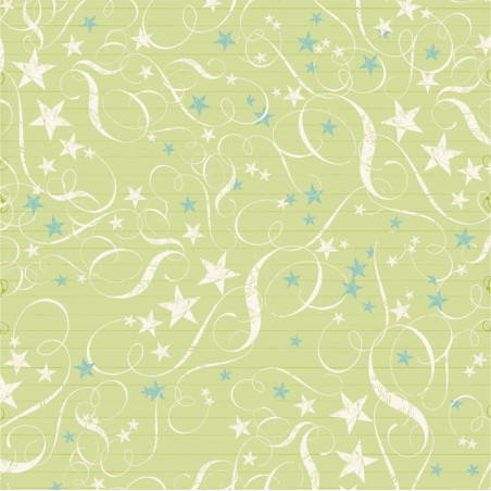 Papel Decorado Scrapbook - Autumn Leaves - A Rhonna Christmas - Glittery Ribbons - 30x30 cm