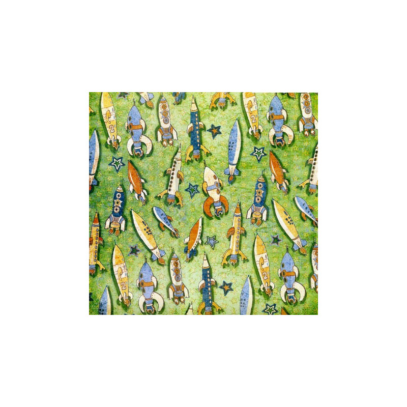 Papel Decorado Scrapbook - Basic Grey - Oh Baby Boy - Dawson - 30x30 cm