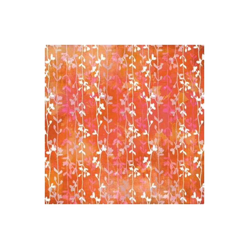 Papel Decorado Scrapbook - Basic Grey - Indian Summer - Emberglow - 30x30 cm