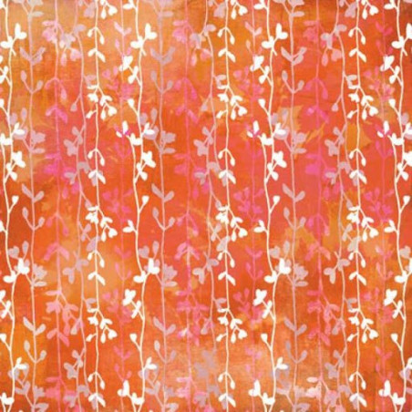Papel Decorado Scrapbook - Basic Grey - Indian Summer - Emberglow - 30x30 cm