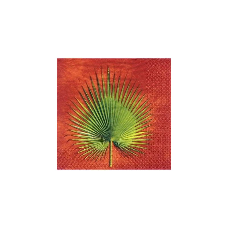 Guardanapo para Depoupage - Palm Leaf - coral