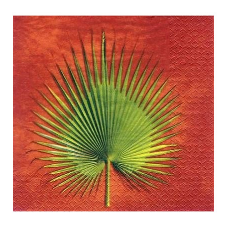 Guardanapo para Depoupage - Palm Leaf - coral