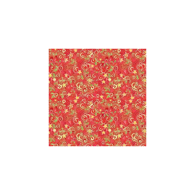 Papel Decorado Scrapbook - Carolees Creation - Holly Jolly - Shouting Stars