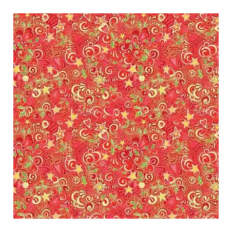 Papel Decorado Scrapbook - Carolees Creation - Holly Jolly - Shouting Stars