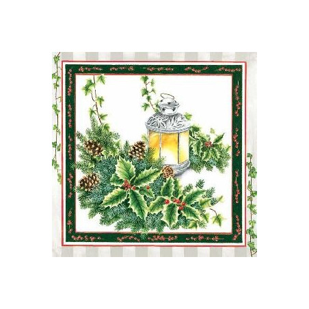 Guardanapo Christmas Light and Pointsettias