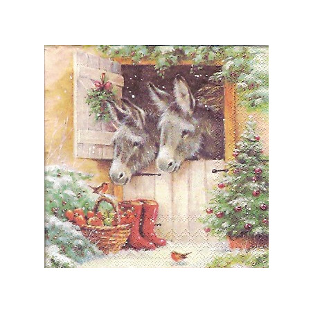 Guardanapo Santa's Donkeys