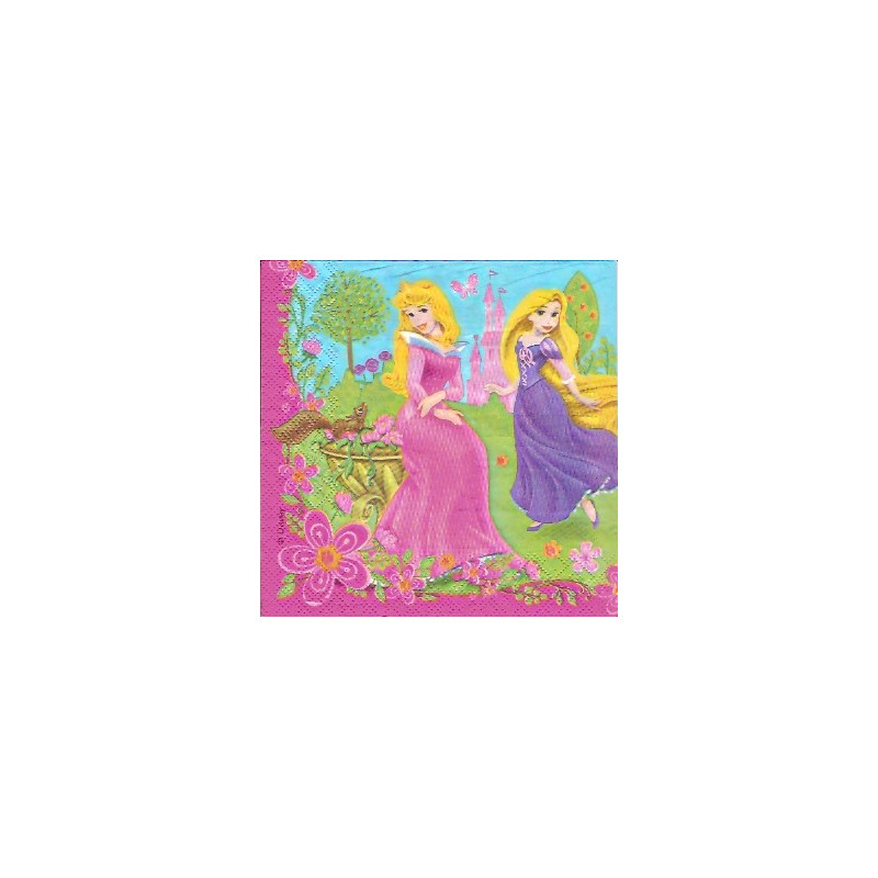 Guardanapo para Decoupage - Princesas Disney no Jardim