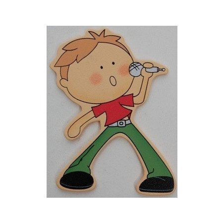 Aplique Menino Cantor