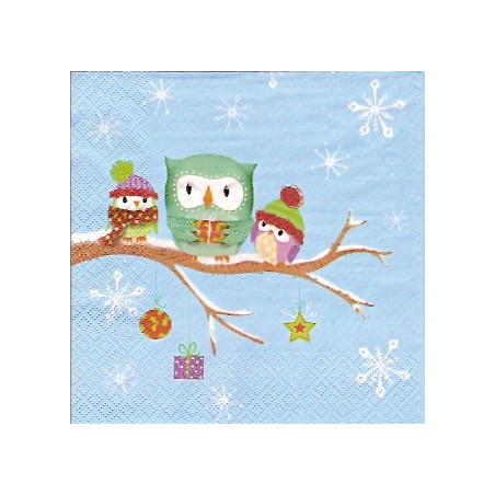 Guardanapo Owls in Snow