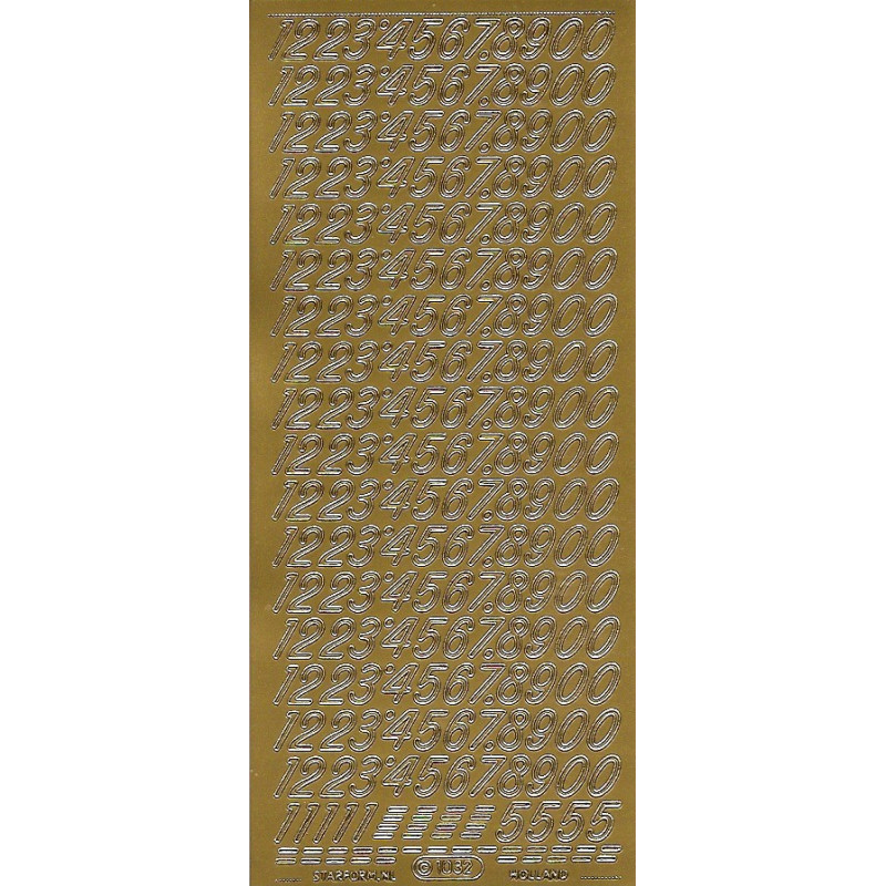 Autocolantes Números - gold