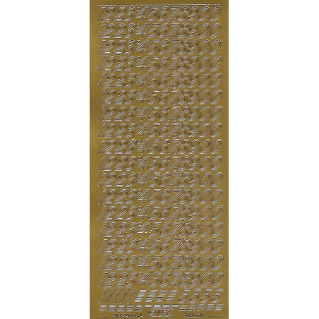Autocolantes Números - gold